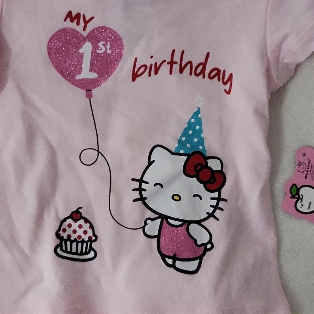 Hello Kitty Pink Birthday Short Sleeve Tee